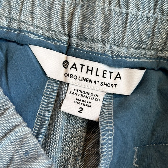 Athleta Cabo Linen 4” Shorts - Picture 2 of 11